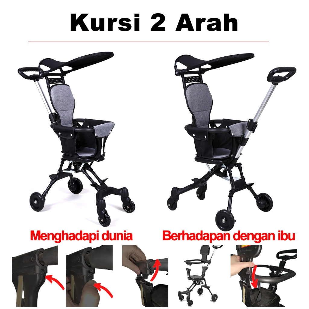 FLYBB Magic Stroller Baby 2 Way Travel Lightweight Foldable Sepeda Motor Dapat Dibawa