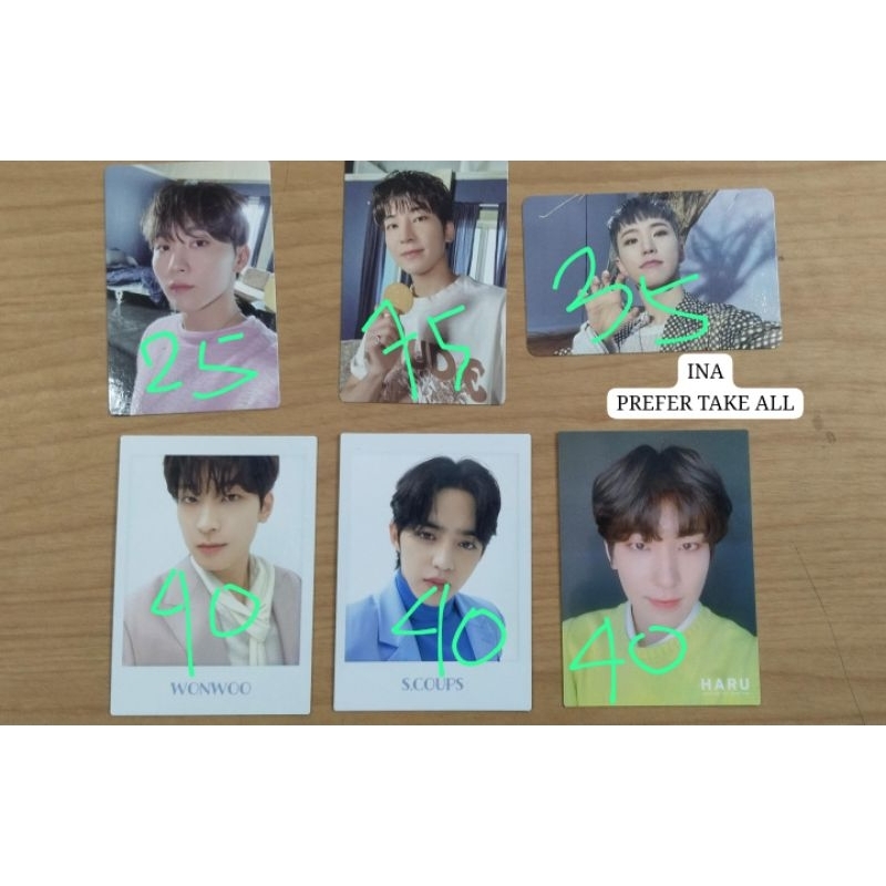 Photocard PC Seventeen FTS FML Hoshi Horanghae Wonwoo Regal Boo Pink