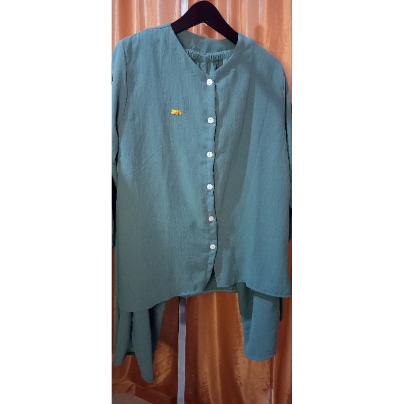 SETELAN CRINKLE AIRFLOW || ONE SET KEMEJA POLOS Oneset Joger Crinkle Panjang -Jumbo