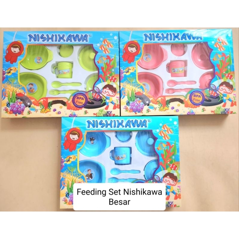 Feeding Set Nishikawa Besar / Peralatan Makan Bayi Komplit