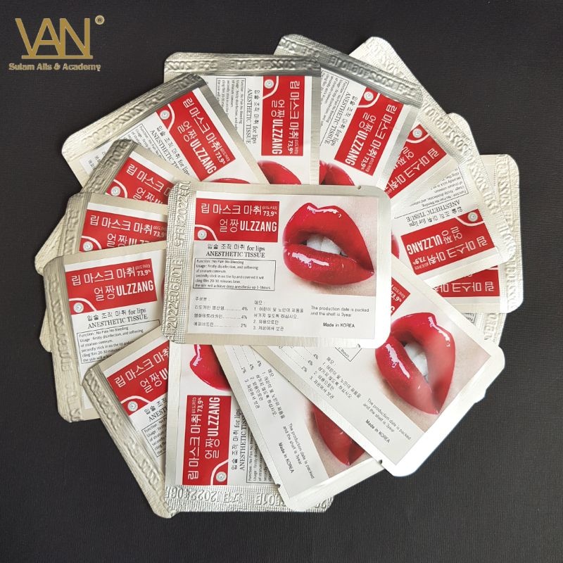 ANESTESI BIBIR SUPER KEBAS 73,9% / ANESTESI TISSUE SULAM BIBIR ULZZANG