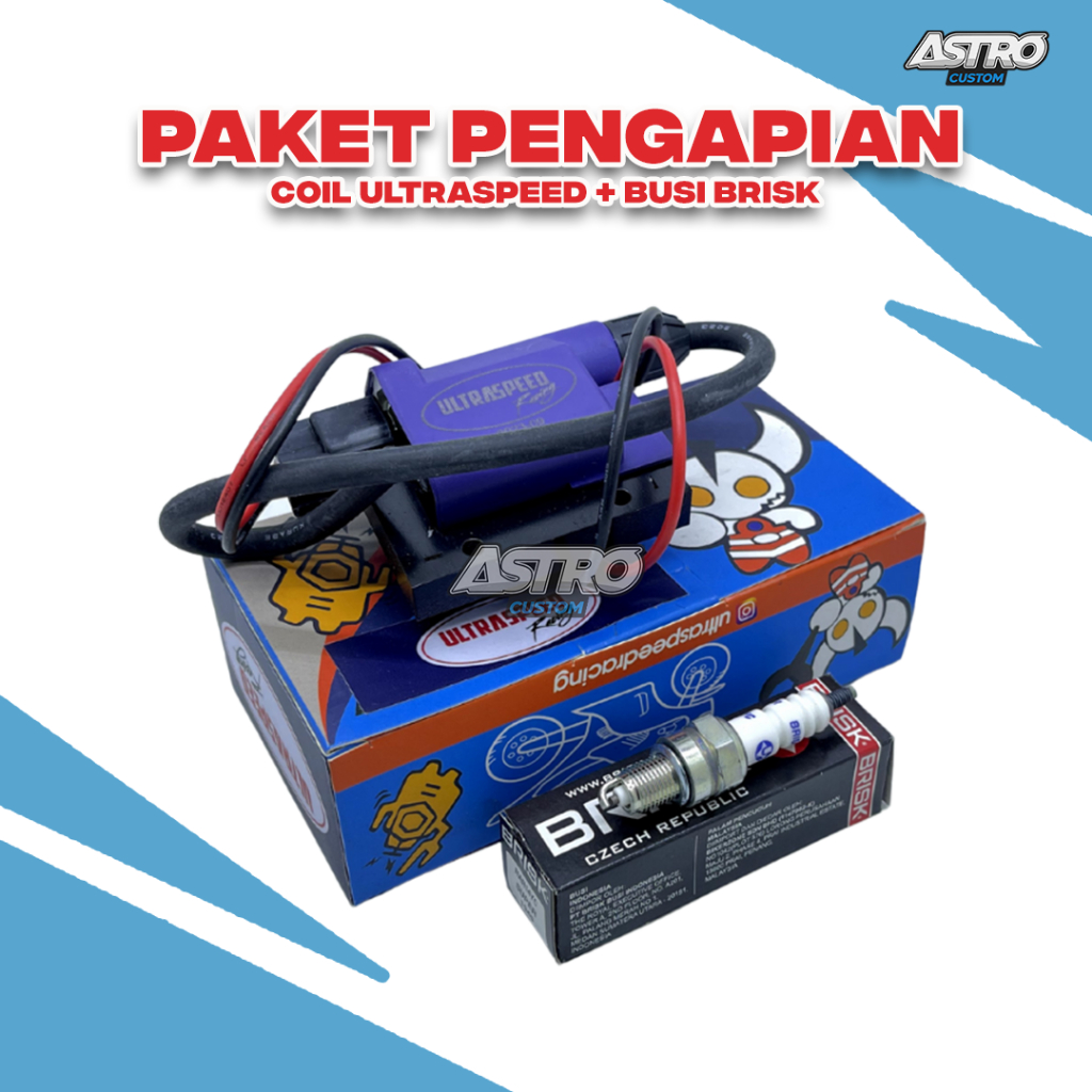 Paket Pengapian Coil USR Plus Busi Brisk Universal Motor Injeksi Vario NMAX AEROX LEXI PCX ADV XMAX