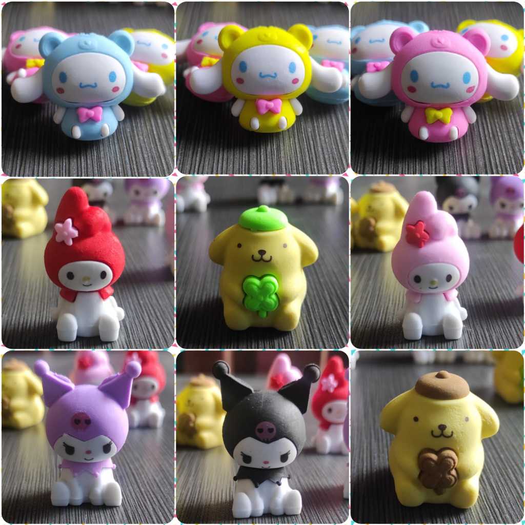 

GEM - PENGHAPUS 3D SANRIO | PENGHAPUS PENSIL | ERASER PENCIL | KUROMI | MELODY | POMPOM | CINAMORROL | PENGHAPUS LUCU | PENGHAPUS ANAK