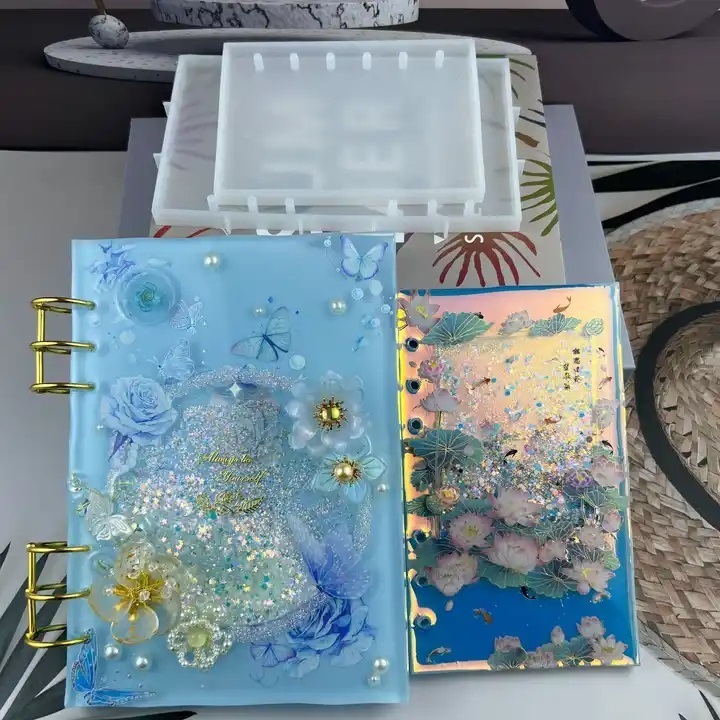 

Cetakan Resin Bentuk Cover Buku A5 16x22cm Sampul Buku Casting Mold Silicone Tool Set Notebook Cover Molds Reusable Recine Perlengkapan Peralatan Epoxy Resin DIY Art Crafts Making Lentur Clear White Color Silikon Prakarya Pentacle Malang