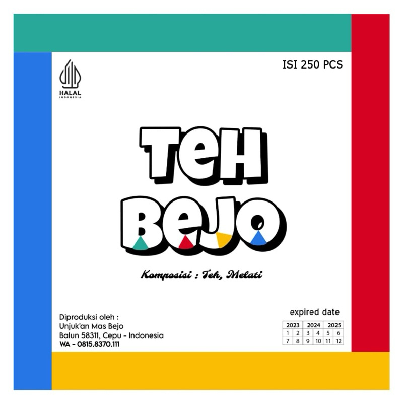 

TEH BEJO - Teh Celup Istimewa | Isi 250 Pcs | Teman disetiap kesempatan