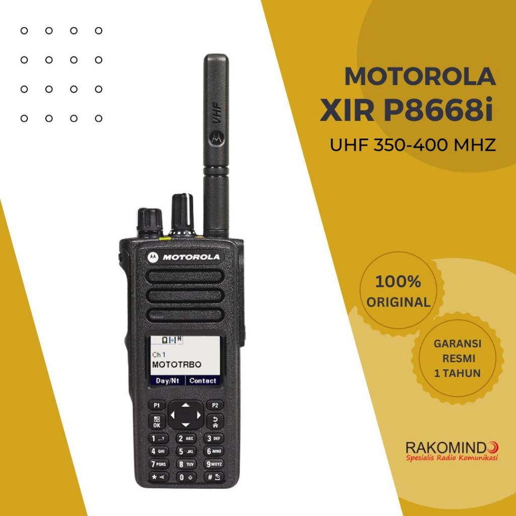 HT Motorola XiR P8668i UHF 350 - 400 MHz Digital Analog