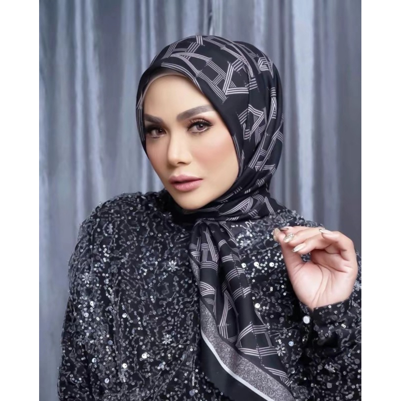 MONOGRAM SCARF FREE GELANG VH by vanilla hijab
