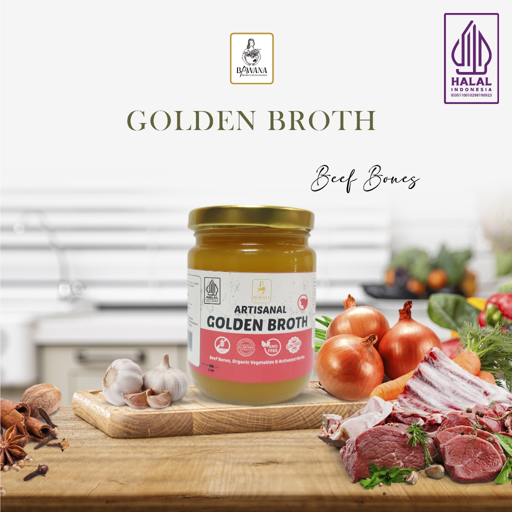 

Bawana Golden Broth Kental - Bone Broth Sapi MPASI Halal BB Booster