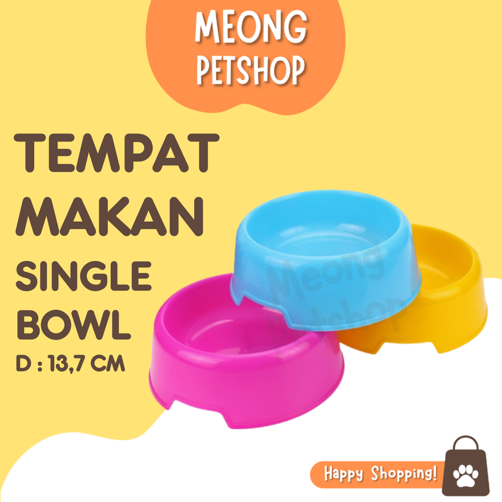 TEMPAT MAKAN Kucing Single Bowl - Meong Pets