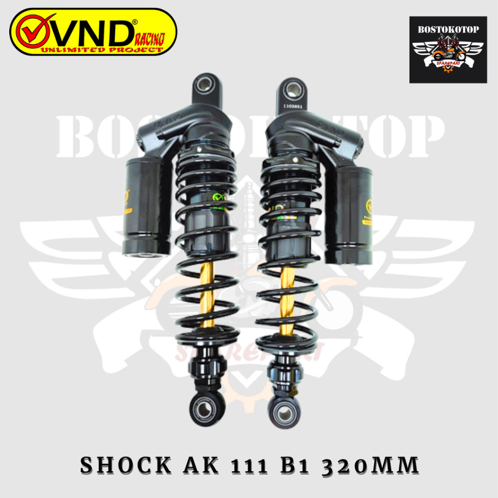 VND Dual Shock Shockbreaker Belakang AK 111 B1 Tabung Atas 320MM RX King Tiger Megapro Original