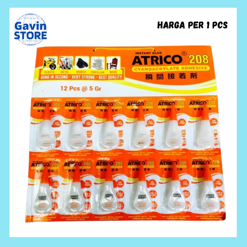 

Lem Atrico 208 Lem Cair Lem Besi Super Power Glue Serbaguna Harga Per 1 pcs
