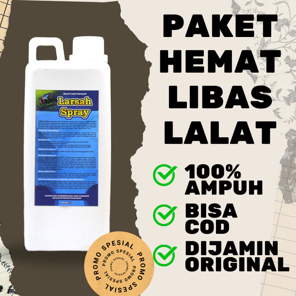 LARSAH SPRAY RACUN LALAT SEMPROT PENGENDALI HAMA LALAT KONTAK LAMBUNG