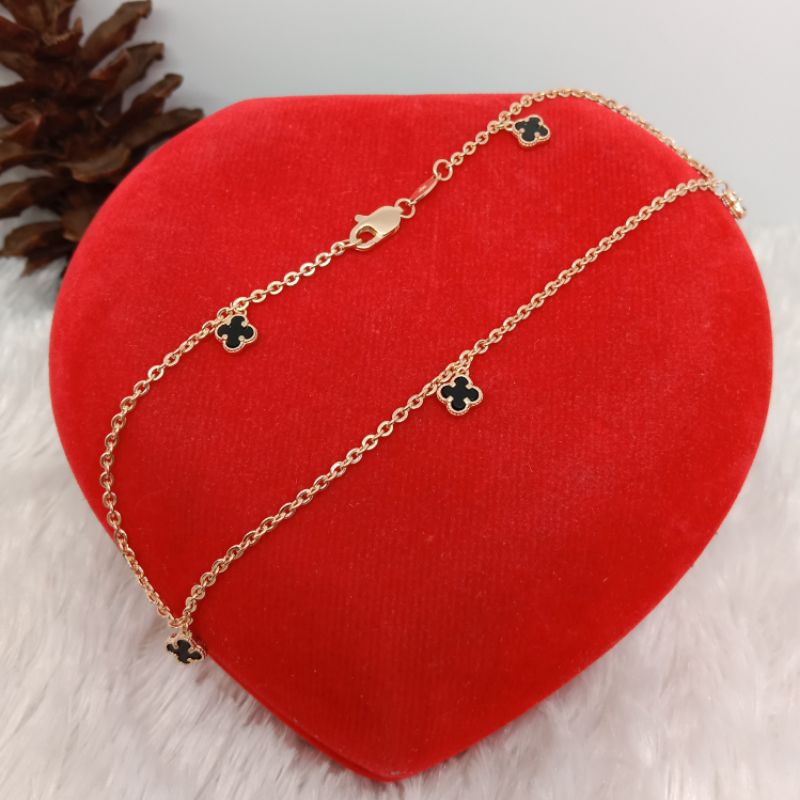 gelang kaki holo gantung mainan vc, emas kadar 375(8k)