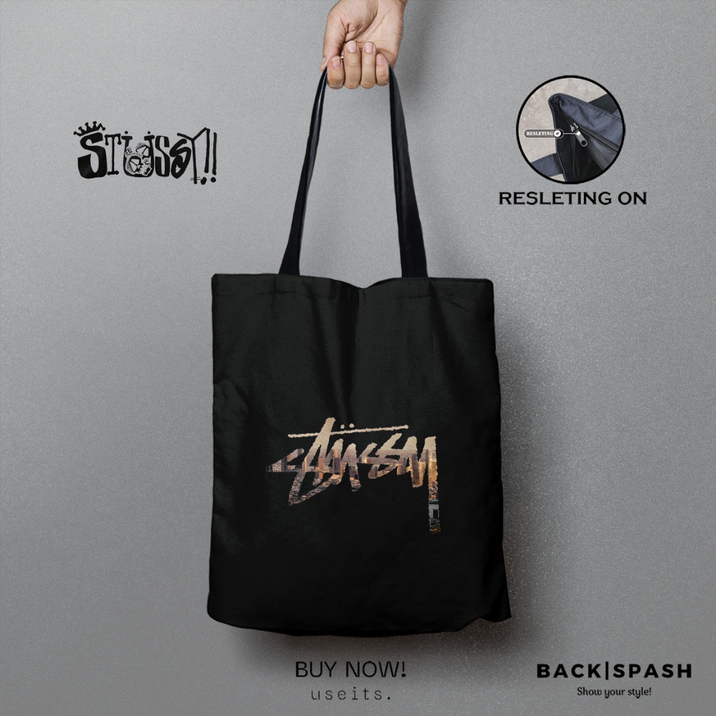 TERLARIS TOTEBAG STUSSY - STUSSY WANITA - STUSSY PRIA - TOTEBAG WANITA - TOTEBAG PRIA - TOTEBAG