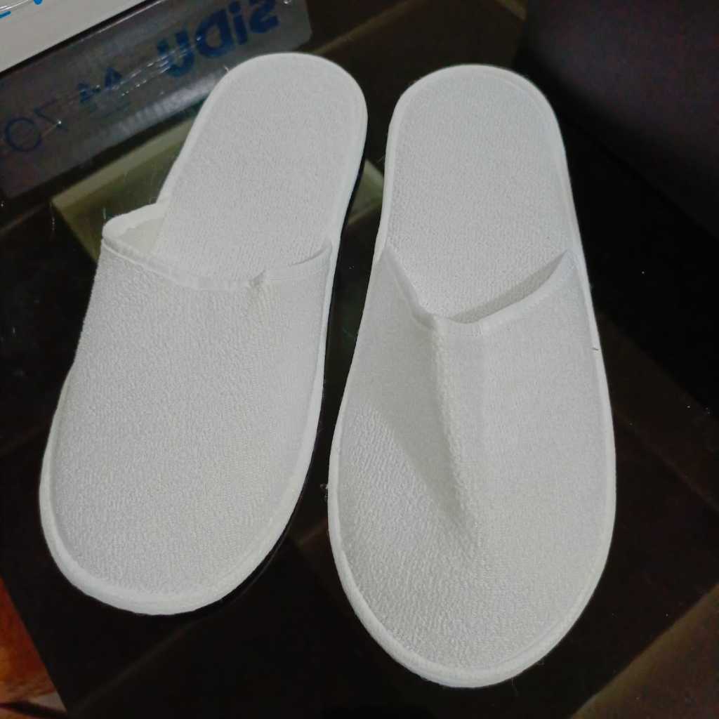 SANDAL HANDUK HOTEL - SANDAL HOTEL PREMIUM - SLIPPER HANDUK/ SELOP HANDUK EMPUK /PASANG