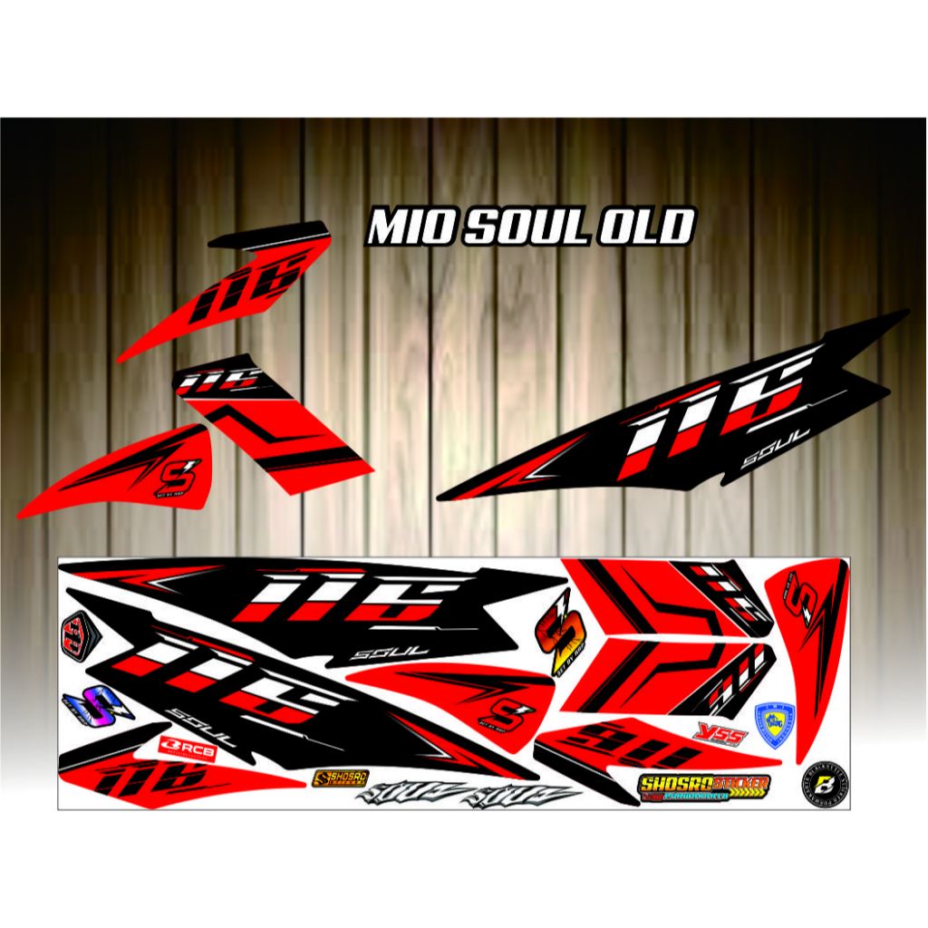 Sticker Striping Variasi Mio Soul Karbu 2006-2012 -Mio Soul 115/ variasi stickeer mio soul karbu