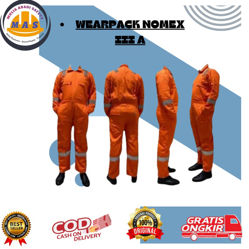 Wearpack Safety Nomex IIIA/ Coveral Safety Nomex IIIA/Wearpack tahan api/Wearpack Terusan Nomex IIIA