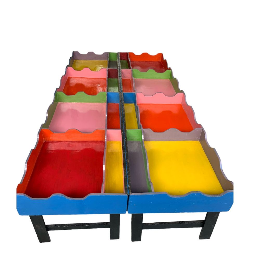 HLS - [8 SEKAT] Meja Mainan Pasir Kinetik 8 Sekat Meja Lipat Pasir Mainan Edukasi Anak / Meja Pasir 