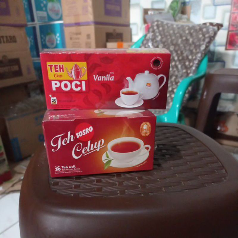 

Teh Celup Sosro/Poci/Botol dan Teh bubuk Botol/Bendera