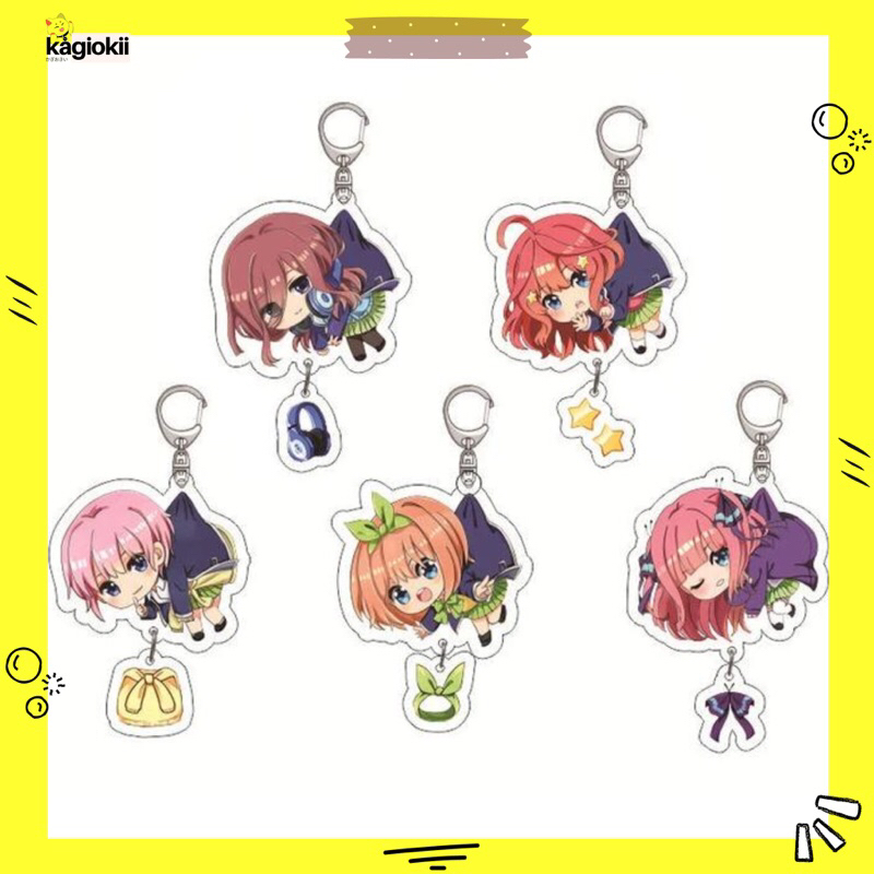 Keychain Akrilik Gotoubun no Hanayome The Quintessential Quintuplets Nino Miku Yotsuba Ichika Itsuki