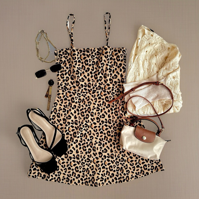 H&M Leopard Dress + Cardigan