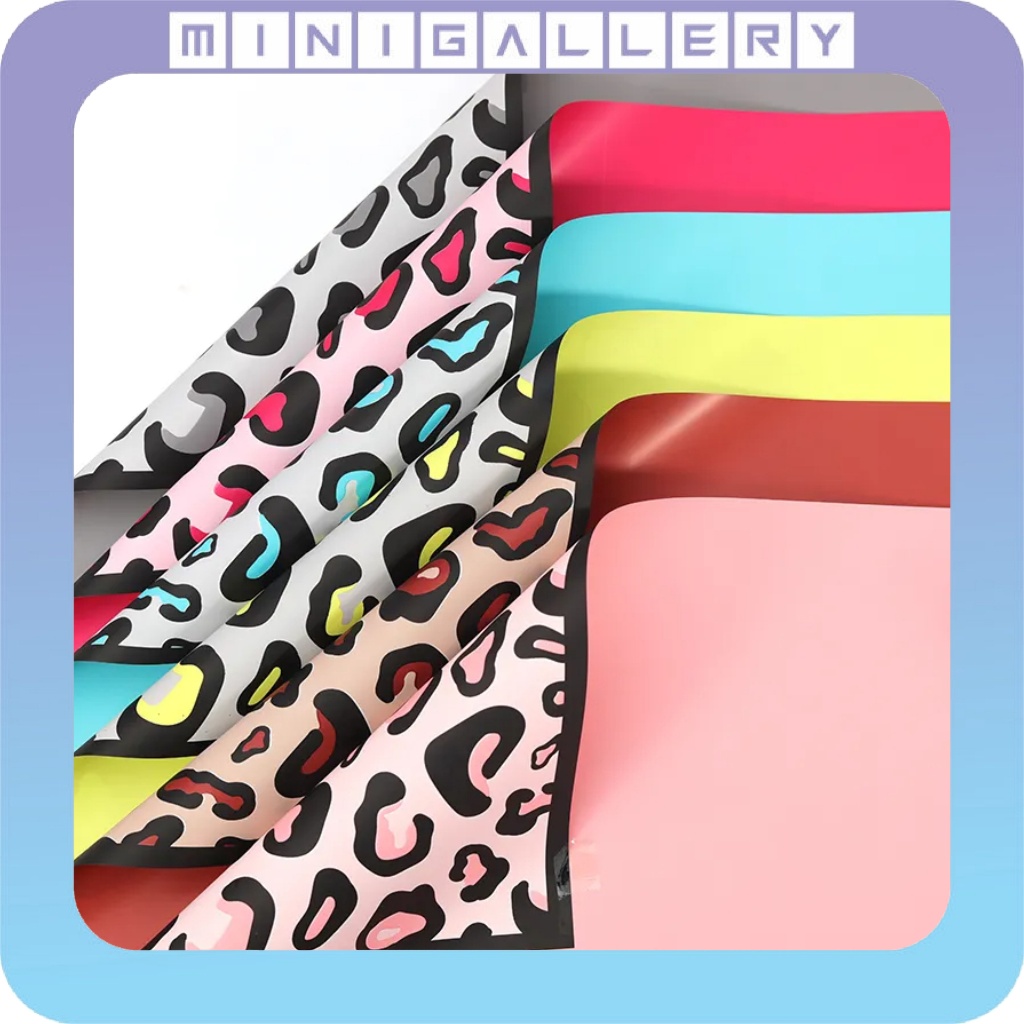 

Flower Wrapping Motif Macan Tutul Cellophane Waterproof Kertas Buket Bunga Ecer KB6100