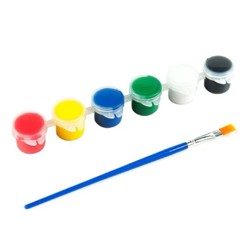 

Alat Melukis Cat Set Cat Akrilik Warna Primer 6 Warna + Kuas / Cat Air Warna 3ML / Watercolor Bonus Kuas Lukis / Mewarnai Melukis Cat Akrilik / Cat Akrilik Mini