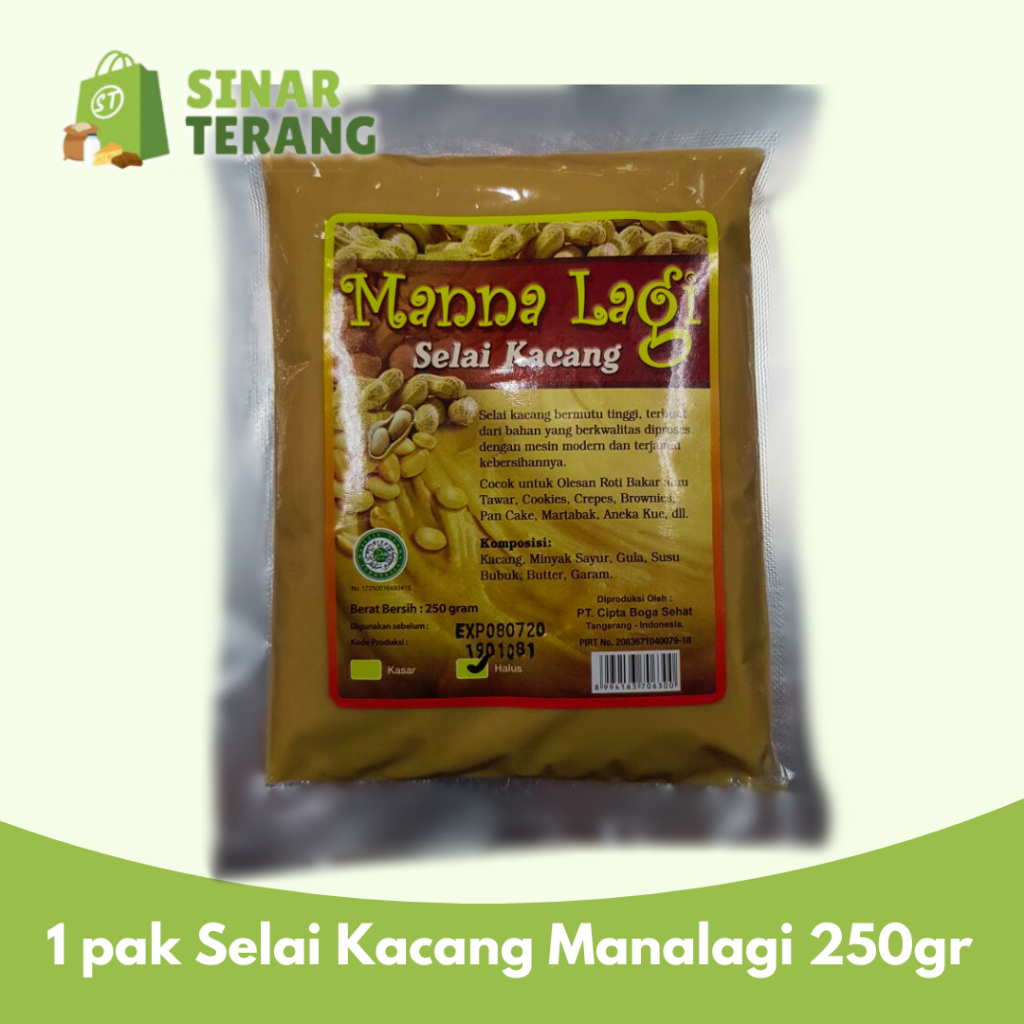 

Selai Kacang Manalagi Halus / Peanut Butter 250 gr GROSIR