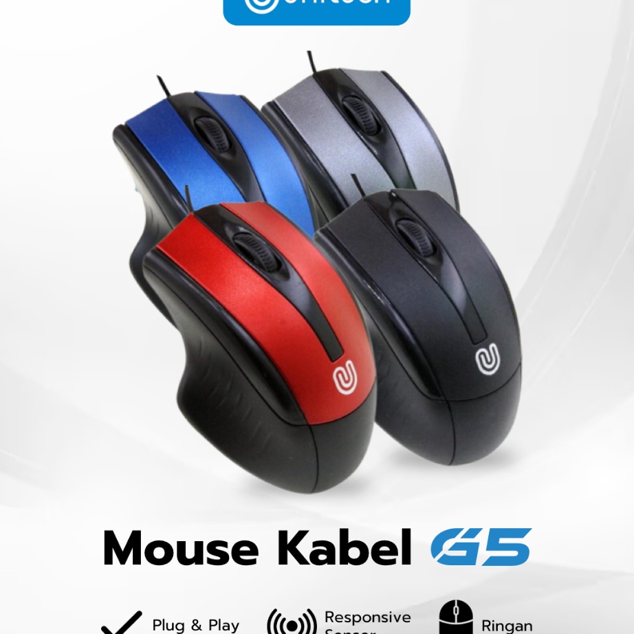 Optical Mouse Kabel USB G5 Unitech Wired USB 1DPI