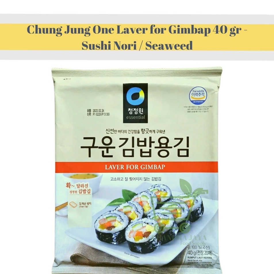 

Chung Jung One Laver for Gimbap 4 gr Sushi Nori Seaweed