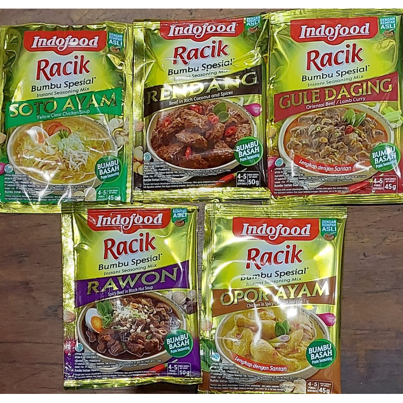 

Indofood Racik Bumbu Instan | Indofood | Bumbu Racik Instan | Indofood Kare | Indofood Rawon | Indofood Rendang | Indofood Soto Ayam | Indofood Opor Ayam | Indofood Gulai | Bumbu siap saji