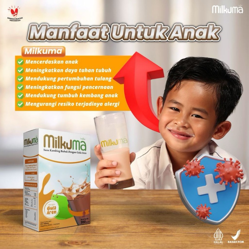 

MILKUMA SUSU KAMBING ETAWA GULA AREN DAN RASA KURMA 200 GRAM
