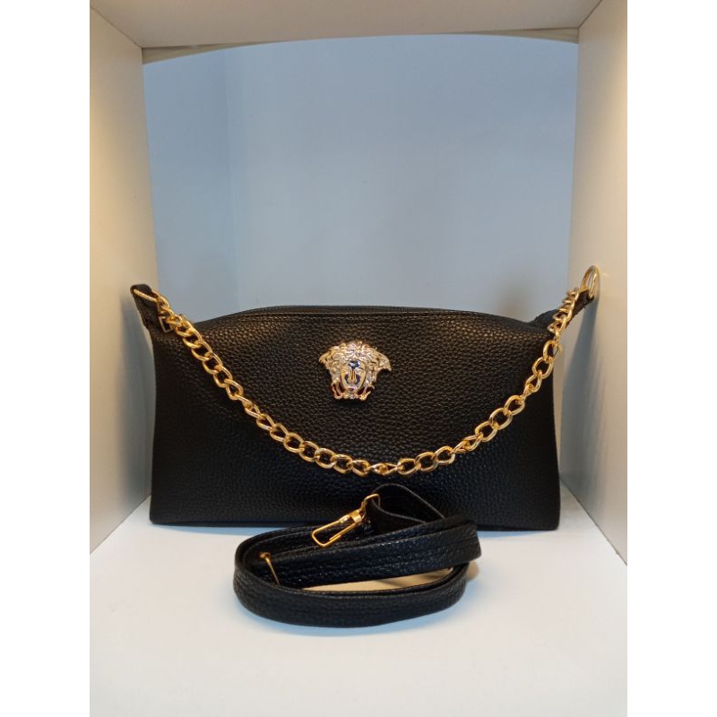 TAS SELEMPANG WANITA MELIKA KULIT JERUK FREE TALI SELEMPANG