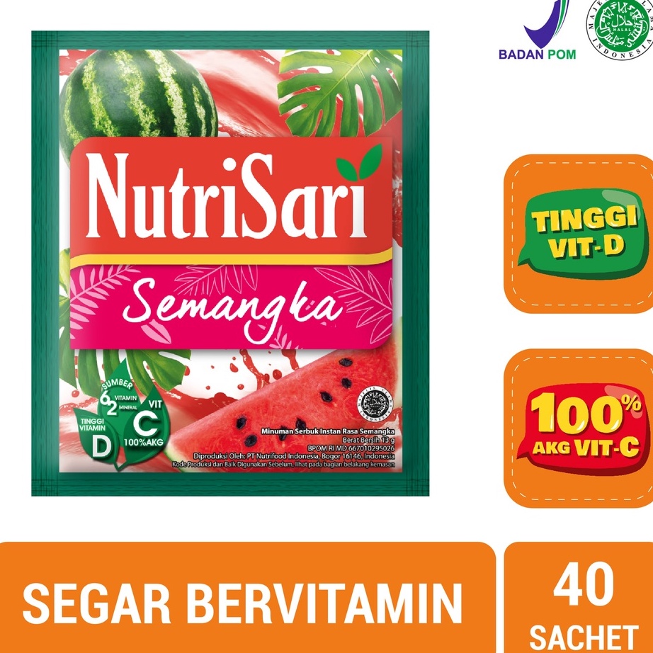 

NutriSari Semangka 4 sachet Minuman Buah Vitamin C Vitamin D