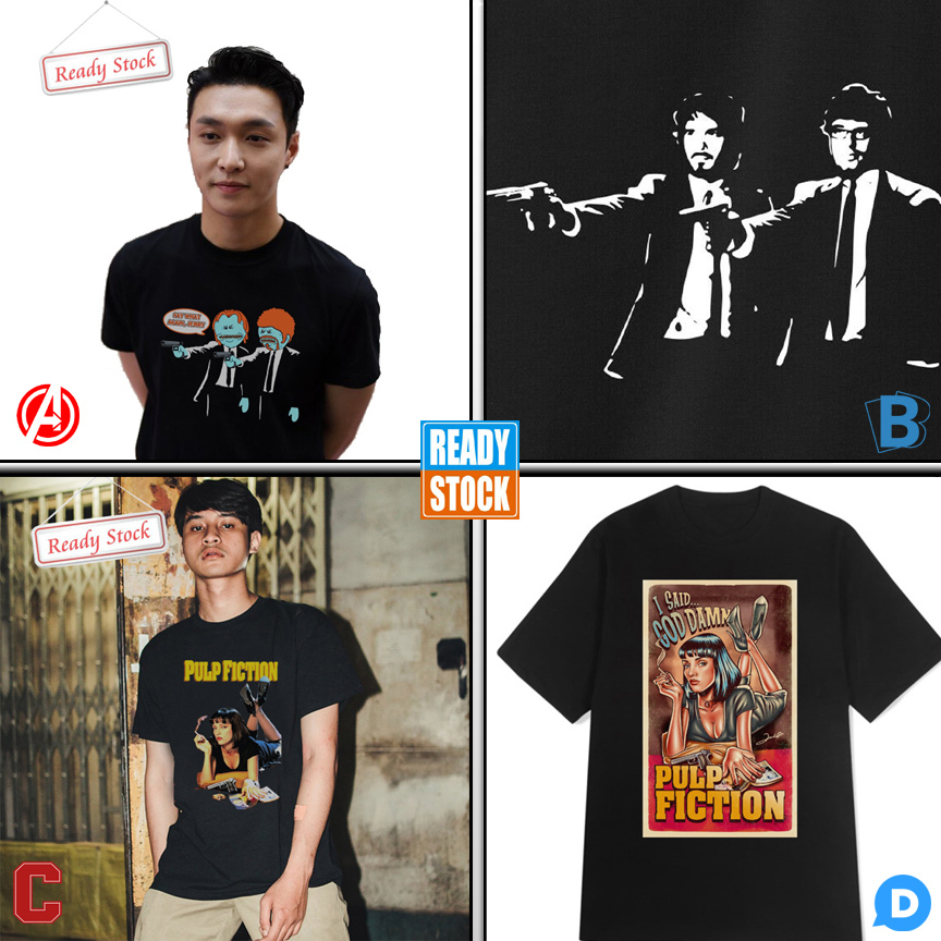 Kaos Pulp Fiction Tshirt 100% Cotton