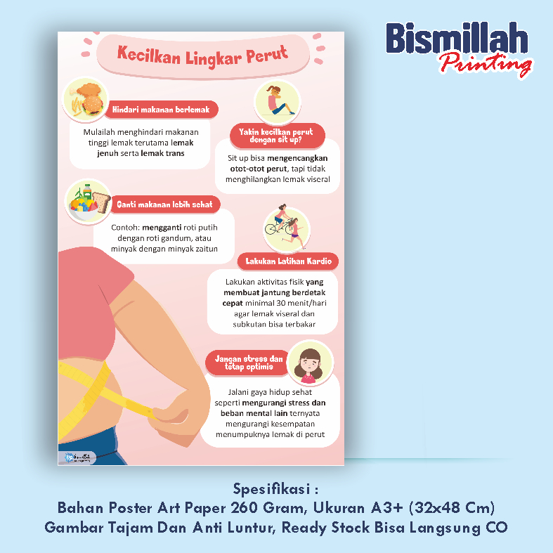 

Poster Kesehatan Kecilkan Lingkar Perut