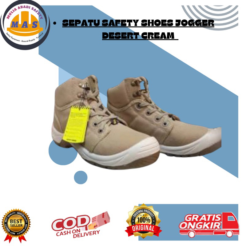SEPATU SAFETY SHOES JOGGER DESSERT CREAM ORIGINAL / SEPATU SAFETY PROYEK / SAFETY SHOES