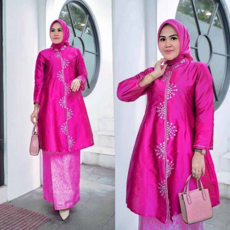 stelan songket tunik payet //stelan songket terbaru //stelan songke pesta