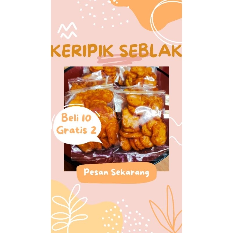 

keripik Seblak Dapur emak pedas daun jeruk