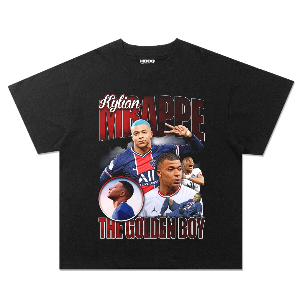 Kaos Kylian Mbappe Oversize - The Golden Boy / Mbappe T-shirt / Kaos Bola