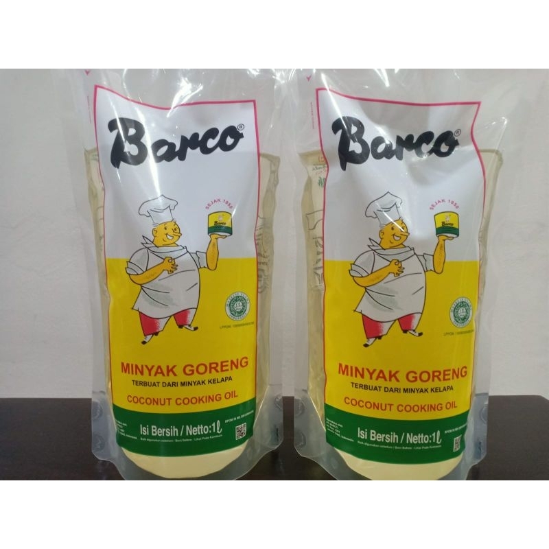 

Minyak Goreng Kelapa Barco 1 Liter / liter/ 1 lt