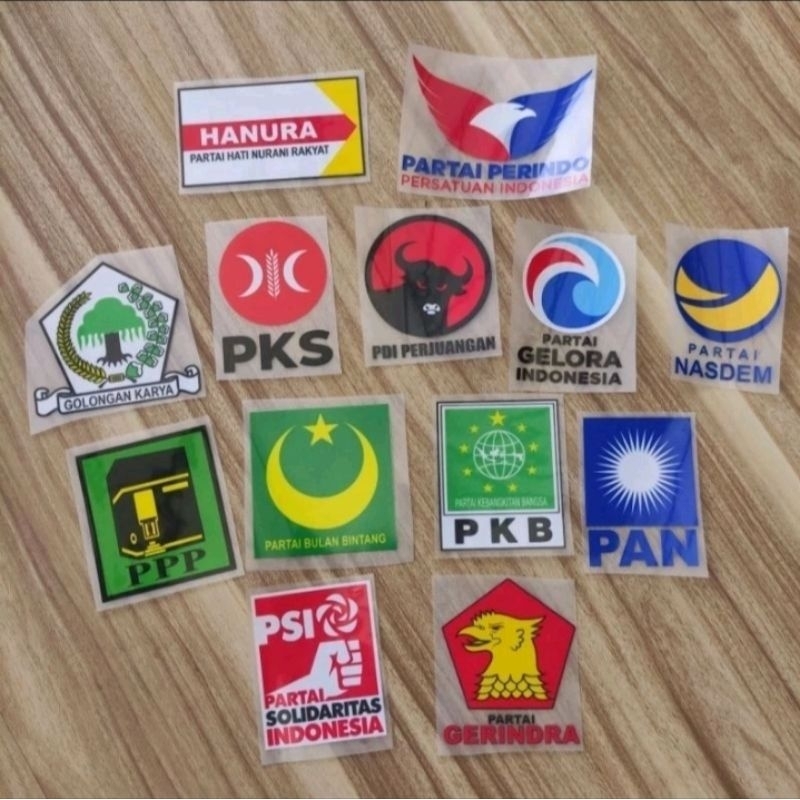 

SABLON STIKER DTF STIKER SABLON LOGO PARTAI INDONESIA