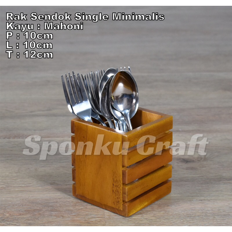 RAK SENDOK SINGLE MINIMALIS KAYU