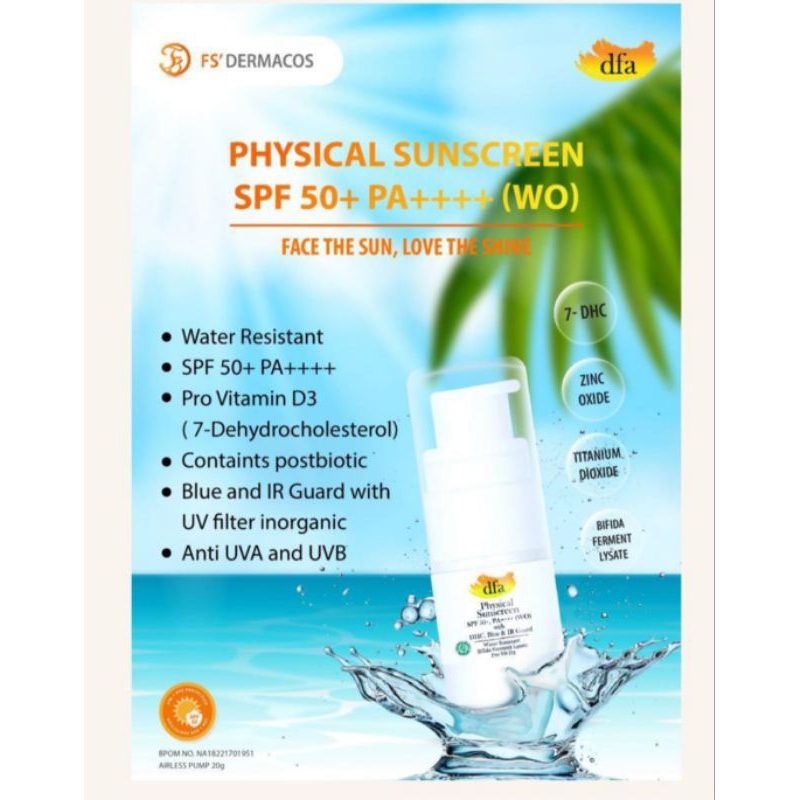 dfa physical suncreen spf50 (WO)