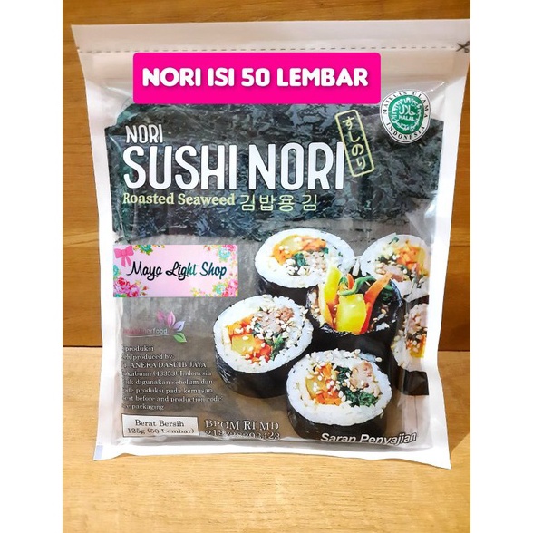 

S96 nori sushi 5 lembar Promo Sale Termurah Nori Manjun ekonomi sakao tokinori nori 5 lembar limited rumput laut sushi dried seaweed Discount