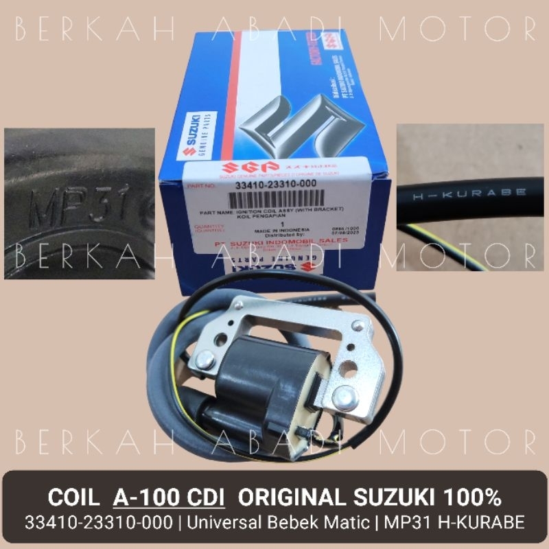 [ORI 100%] Coel A100 Mp31 Original SUZUKI | KOIL Koel Pengapian Coil H Kurabe JAHAT RACING RM JOWO
