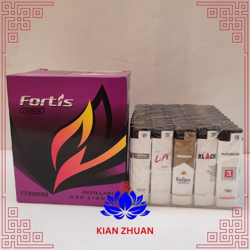 Korek Gas Bara Fortis FT-950KMB Hitam/Putih