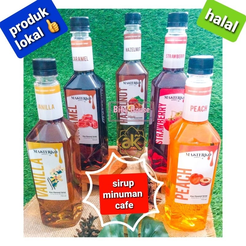 

MASTERKO SYRUP /Sirup minuman aneka rasa ala cafe HALAL PRODUK LOKAL 750 ml