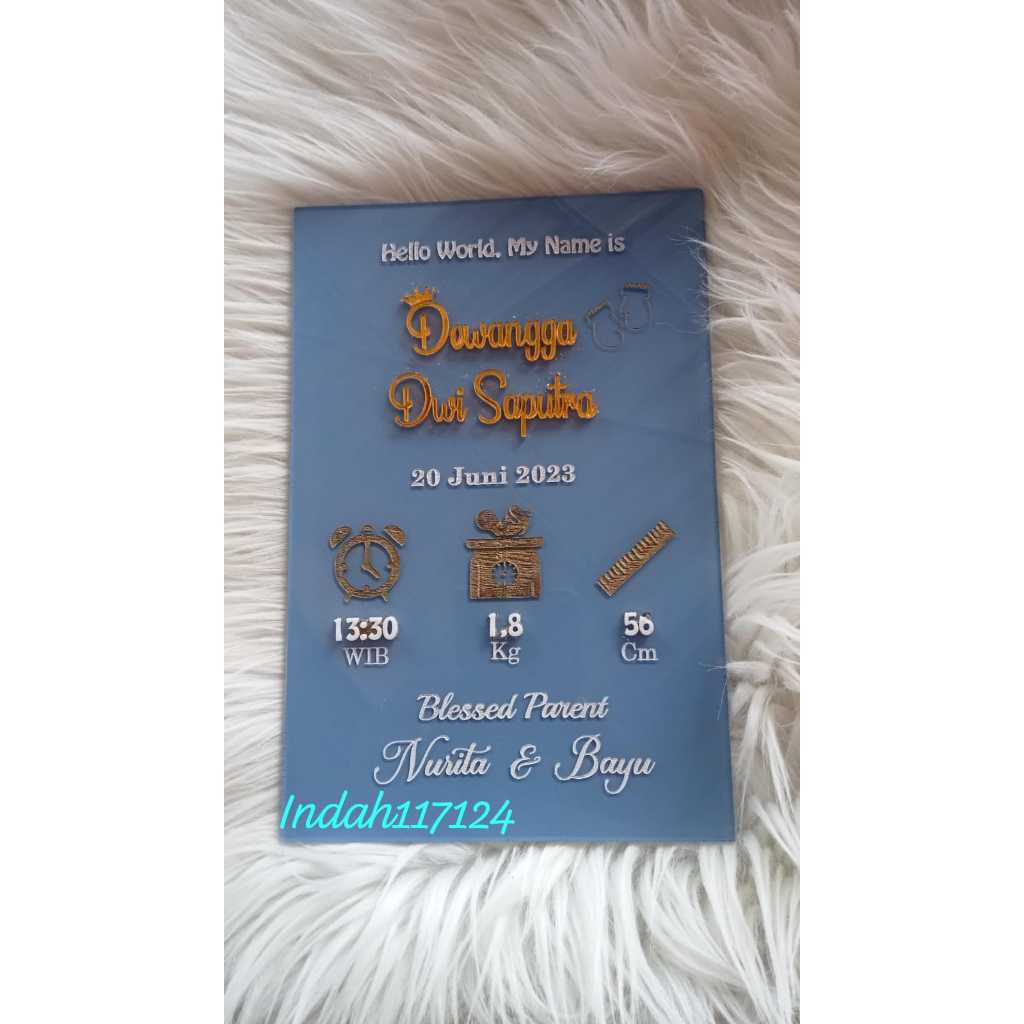PAPAN NAMA BAYI / HOSPITAL BOARD ACRYLIC