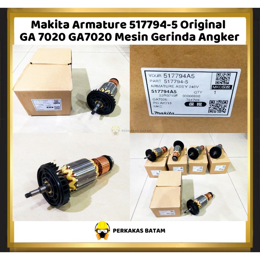 Makita Armature 517794-5 Original GA 7020 GA7020 Mesin Gerinda Angker